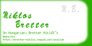 miklos bretter business card